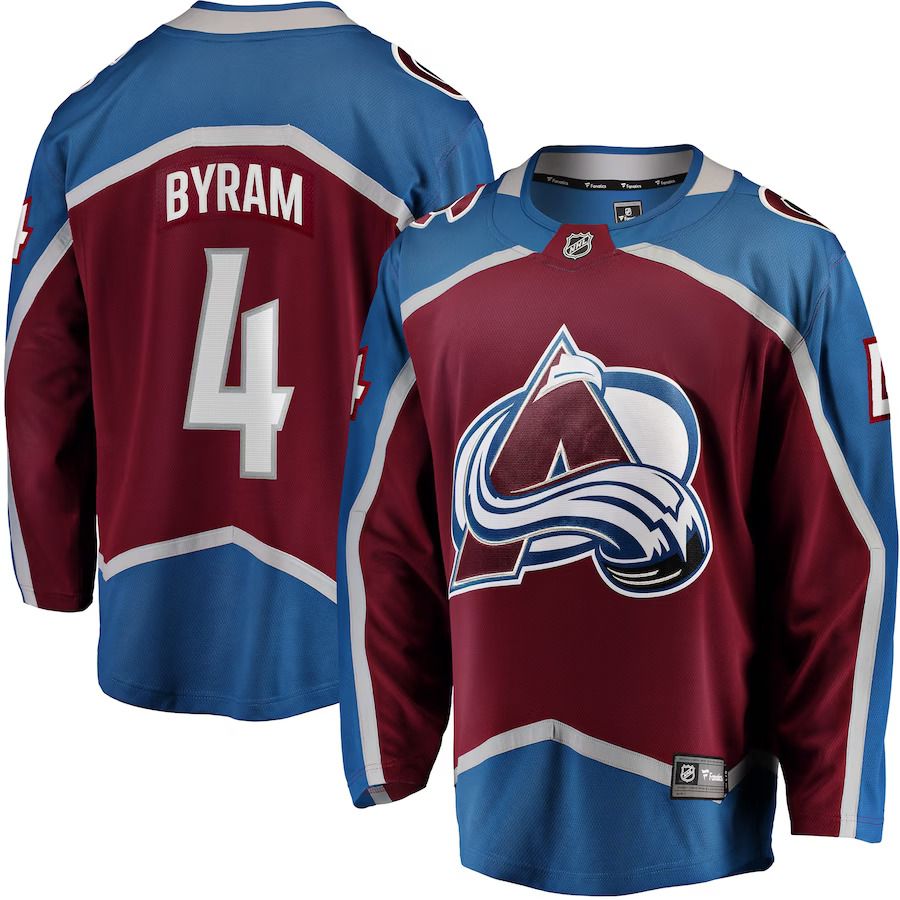 Men Colorado Avalanche 4 Bowen Byram Fanatics Branded Maroon Home Breakaway Player NHL Jersey